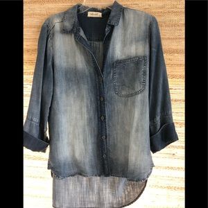Women’s Bella Dahl denim roll up sleeve shirt